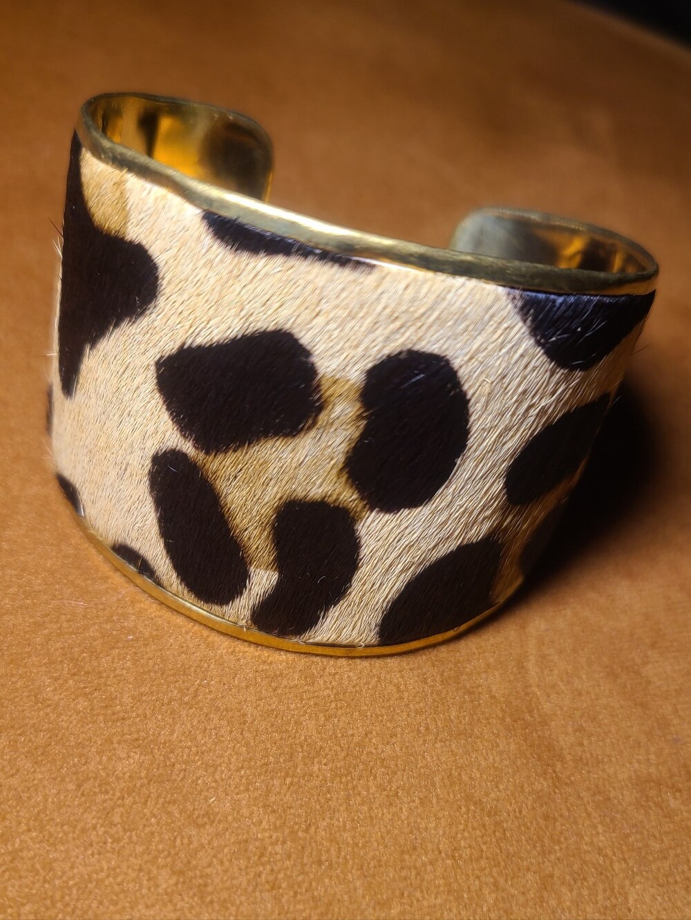 Leopard Print Gold Cuff Bracelet | NWOT